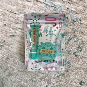 Simpleasures ginger pear lip gloss and hand cream